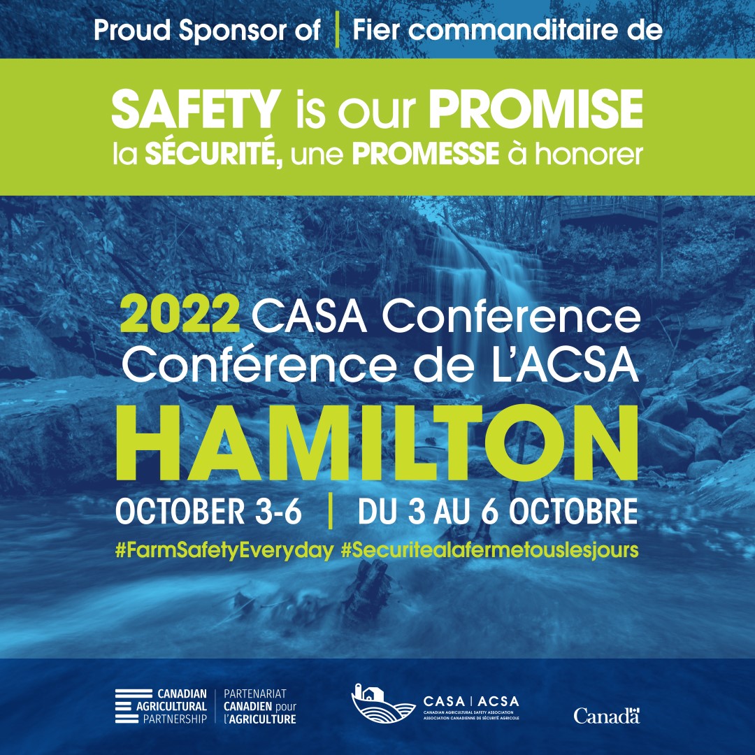 Venez nous voir à la conférence annuelle de l’Association canadienne de sécurité agricole!